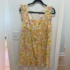 Petal & Pup Floral Mini Dress - Yellow, Pink, White